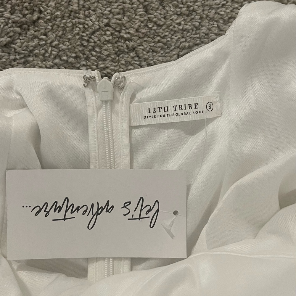 12th Tribe Elegant White Dress - Picture 5 of 5